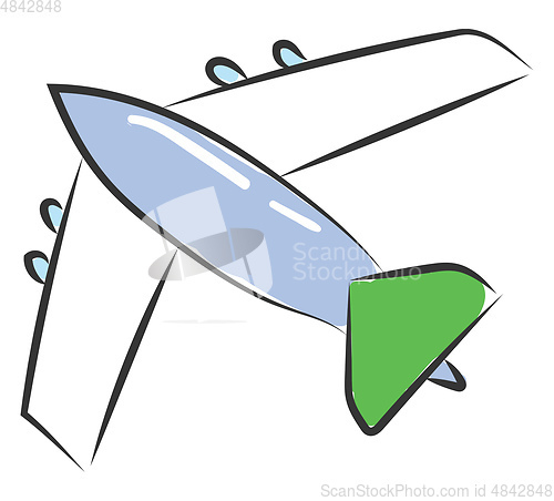 Image of A Cartoon Aircraft vector or color illustration