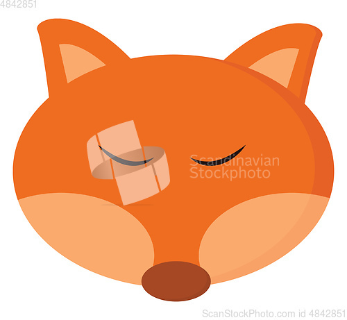 Image of Sleeping fox vector or color illustration