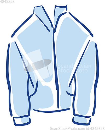 Image of Cool blue jacket vector or color illustration