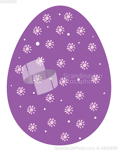 Image of Floral Easter egg vector or color illustration