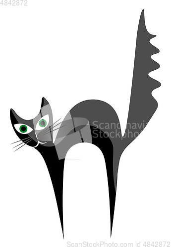 Image of Black cat vector illustration 