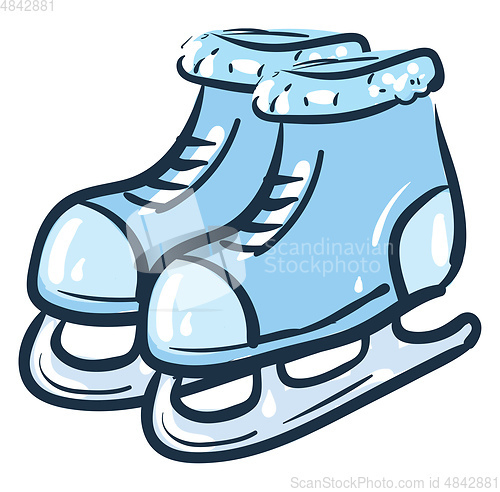 Image of lake blue skating sport skate ice winter figure background vecto