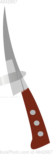 Image of A long knife vector or color illustration