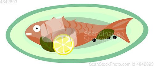Image of Yummy fish fry vector or color illustration