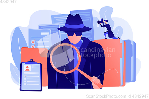 Image of Private investigation concept vector illustration