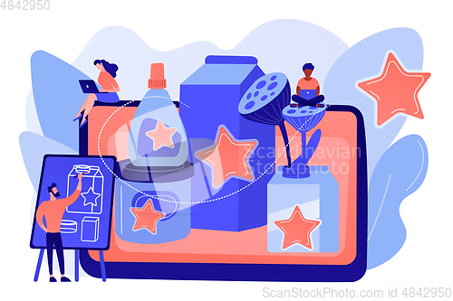 Image of Packaging design concept vector illustration.