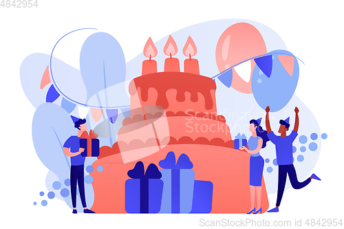 Image of Birthday party concept vector illustration.