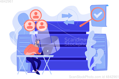 Image of Management information system concept vector illustration.