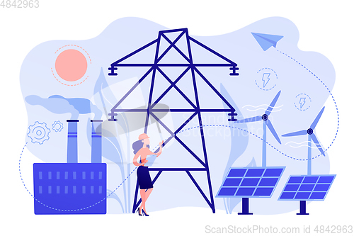 Image of Alternative energy abstract concept vector illustration..