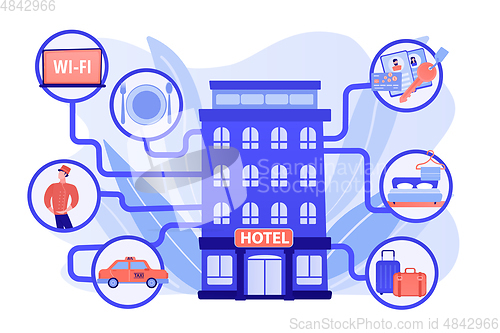 Image of Hospitality management concept vector illustration