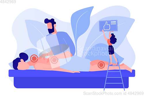 Image of Professional massage therapy concept vector illustration