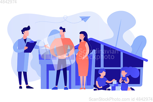 Image of Family doctor concept vector illustration.