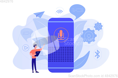 Image of Smart speaker concept vector illustration.