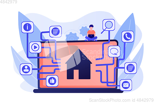 Image of Sitemap creation concept vector illustration