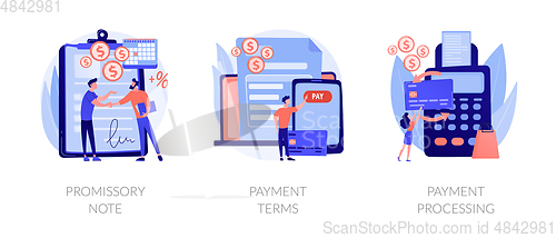 Image of Payment terms and conditions vector concept metaphors.