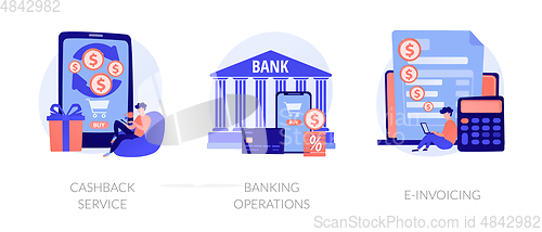 Image of Banking and financial services vector concept metaphors.