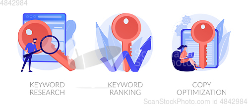 Image of SEO Keywords vector concept metaphors.