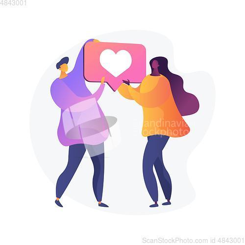 Image of Romantic relationship vector concept metaphor