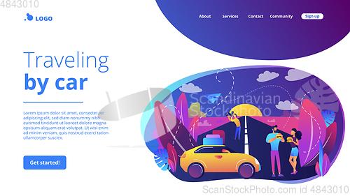 Image of Road trip concept landing page