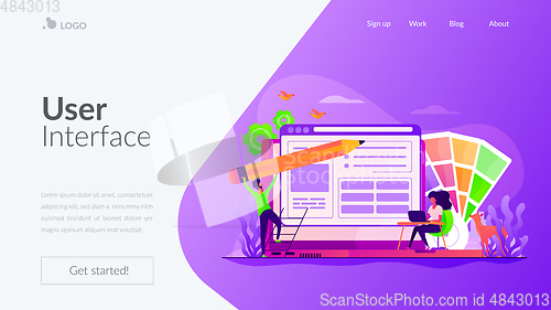 Image of Web design landing page template