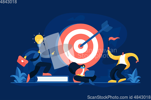 Image of Goals concept vector illustration