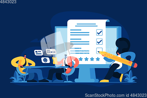 Image of Employee assessment concept vector illustration