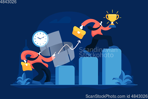 Image of Self management concept vector illustration