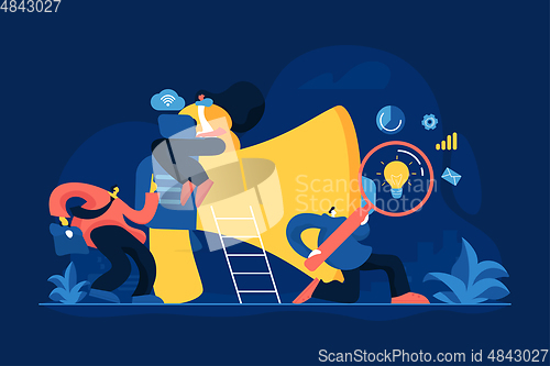 Image of Marketing team concept vector illustration