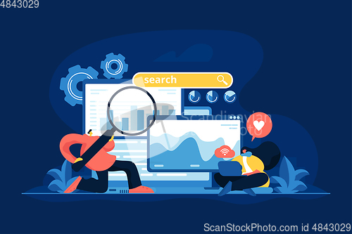 Image of SEO optimization concept vector illustration