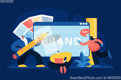 Image of Brand identity concept vector illustration