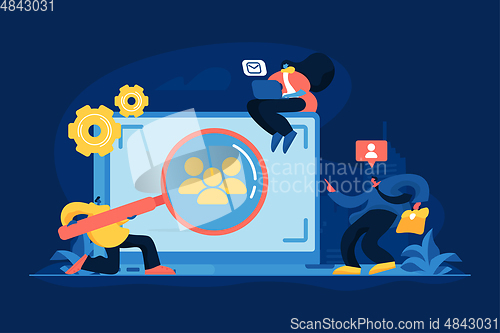 Image of Target audience concept vector illustration