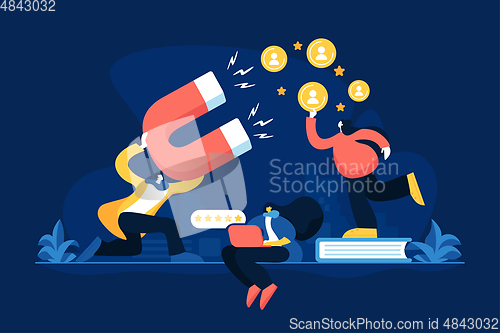 Image of Satisfaction and loyalty concept vector illustration