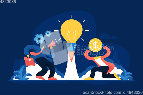 Image of Business idea concept vector illustration