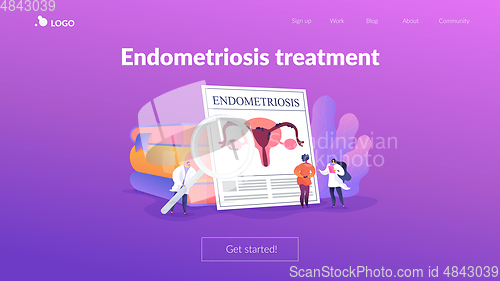 Image of Endometriosis landing page concept