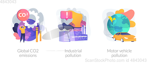 Image of Polluting energy vector concept metaphors