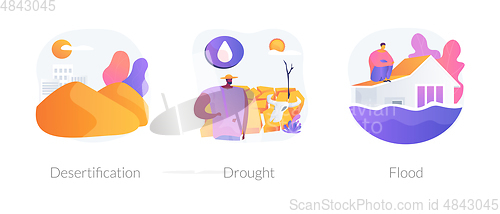Image of Global warming outcome vector concept metaphor.