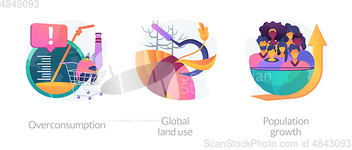 Image of Resource consumption vector concept metaphors