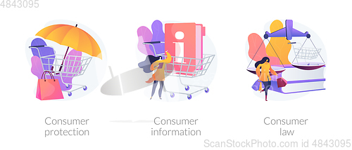 Image of Consumer protection vector concept metaphors.