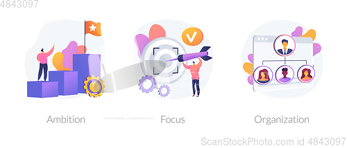 Image of Business determination and development vector concept metaphors.