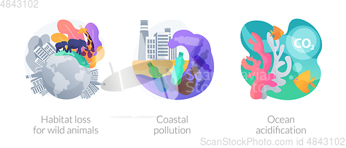 Image of Habitat destruction vector concept metaphors