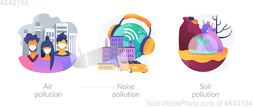 Image of Ecology problems vector concept metaphors