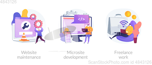 Image of Web development services vector concept metaphors