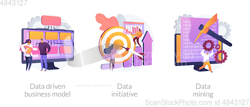 Image of Data use in business vector concept metaphors