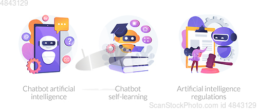 Image of Chatbot technology development vector concept metaphors.