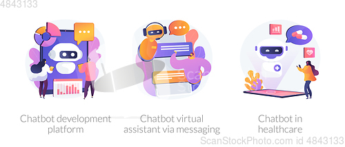 Image of Chatbot assistant vector concept metaphors.