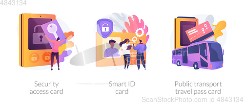 Image of Access and identification cards vector concept metaphors