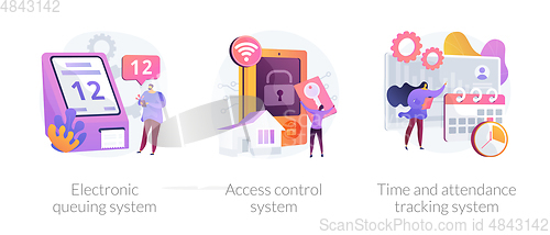 Image of Access and recording technologies vector concept metaphors.