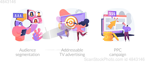 Image of Advertising technologies vector concept metaphors.