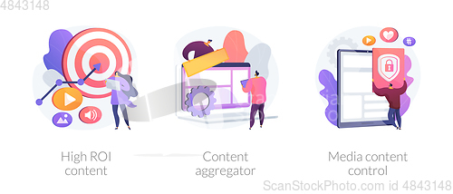 Image of Media content production vector concept metaphors