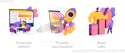Image of Business management vector concept metaphors.